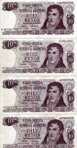 Billetes De 10 Pesos Argentina Ley Nº Sin Circular