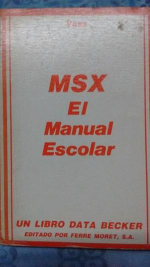 Libro Msx Manual Rscolar Data Becker