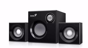 Parlantes Genius SW- Negro y Madera 220