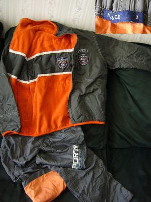 conjunto impermeable reversible mimo talle 8 impecable!!