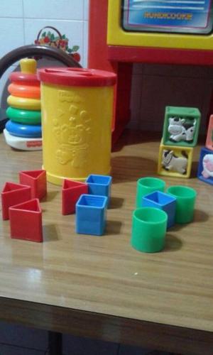 Aros, cubos apilables, Balde de encastre Fisher Price