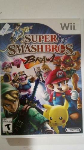 Juego Super Smashbros Brawl Wii Original En Estuche