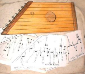 citara madera-8 cuerdas instrumento musical