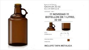 Growlers Botellon De 1 Lt Cerveza (tapa Metalica Incluida)