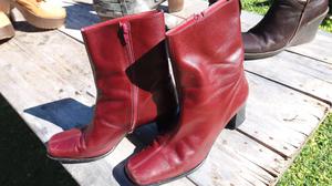 Botas bordo de cuero N 40