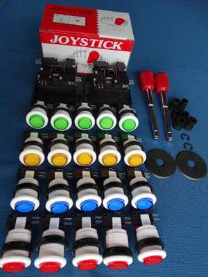 2 Palancas Joysticks + 20 Botones (4 Kits)arcade Mame