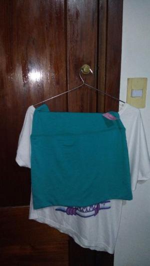 Conjunto remera y pollera