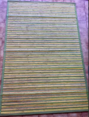 Alfombra De Bambú Multicolor 1.85 X 1.25