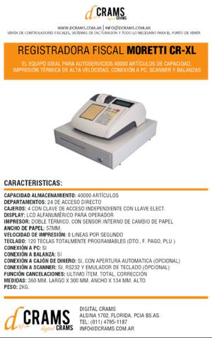 CAJA REGISTRADORA MORETTI CR-XL