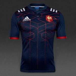 Camiseta Rugby Seleccion De Francia Azul  adidas