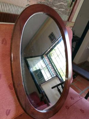 Espejo oval algarrobo