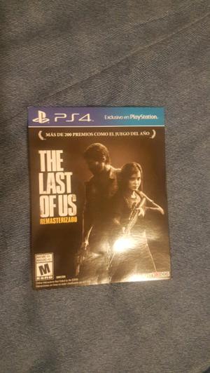 "THE LAST OF US - REMASTERED" PS4 Nuevo sin uso