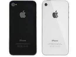 Tapa Vidrio Trasero Iphone 4 Y 4s Negro / Blanco