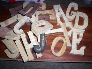letras en madera - lote 232