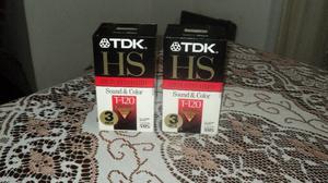 Dos pack de tres casettes de Video,TDK HS Tm VHS