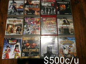 PS3 juegos.precio por cada uno