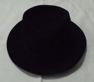 Sombrero de fieltro tipo gamuzado - Negro