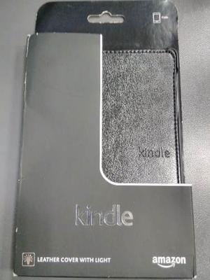 Kindle Leather Cover With Ligth