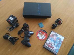 Playstation 2 Sony 1 Joistick +transfo+s-video+juegos.