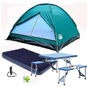 Liquidacion Carpa 4 Pers. Colchon Mesa Plegable 4 Bancos