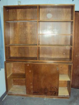 mueble biblioteca enchapado en roble