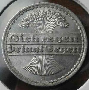 Jmm Alemania Weimar: Valiosa Moneda 50 Pfennig  Berlin!!