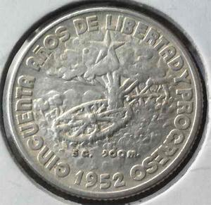 Jmm Cuba: Hermosa Moneda De Plata Conmemorativ 20 Cent. 