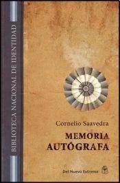 Memoria Autografa, Cornelio Saavedra, Libro