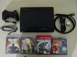 Playstation 3 Ultra Slim 500gb + Dualshock Ps3 + 6 Juegos