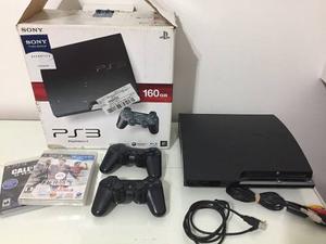 Ps3 Slim 160gb + 2 Juegos + 2 Joysticks