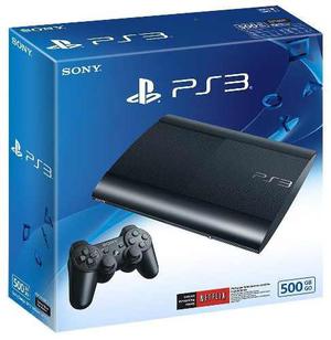 Ps3 Ultra Slim 500gb Nueva Con 40 Juegos!!!