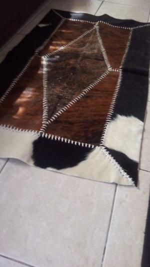 2 alfombras cuero de vaca impermeabilizado