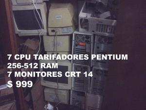 7 CPU tarifadores y 7 monitores crt 14"