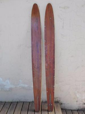 Esquíes náuticos de madera Vintage