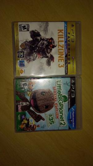 Juegos Ps3 (Killzone 3-Little Big Planet 2)