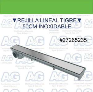 Rejilla Lineal 50 Cm Acero Inoxidable Tigre Desagüe Moderno