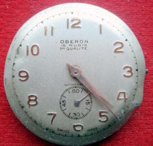 Maquina Reloj Pulsera Oberon 15 Jewel Swiss Funciona