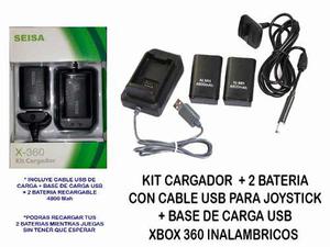 Super Kit Juega Y Carga Xbox 360 No Pares De Jugar!!!