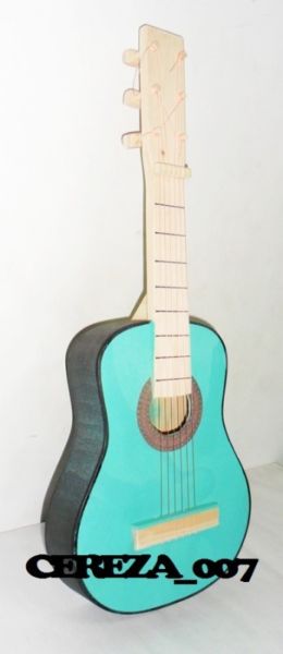 Guitarra De Madera De Juguete Para Nenes Verde 55cm