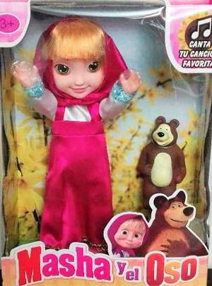 Masha Y El Oso. La Muñeca De 27 Cm Con Musica Original