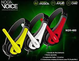 auricular con mic noga ngv - 400 Rojo