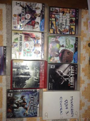 Vendo 9 juegos de PlayStation 3 en excelente estado.