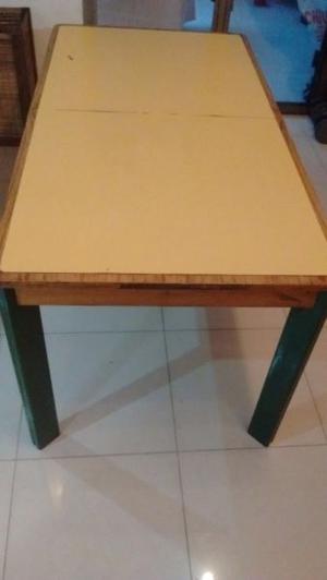 Mesa rectangular madera y formica extensible
