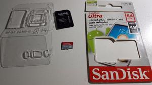 Micro SD 64 gigas. Sandisk Ultra. clase 10.