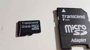 Micro SD transcend. 32gigas.clase10.