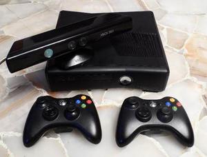 Xbox 360 Slim + Kinect+ Disco 2tb + 2 Joysticks+ Guitarra