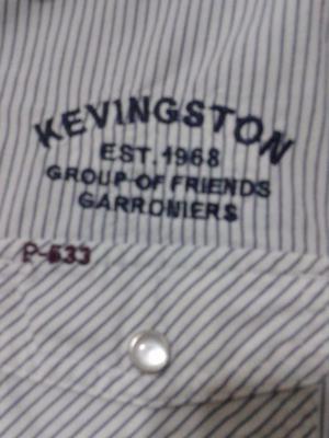 "Camisa Kevingston T:M" con apliques bordados