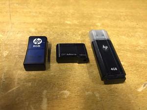 Combo de 3 pen drives de 4, 8 y 16 GB