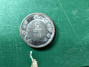 Moneda 5/10 de real Argentina.