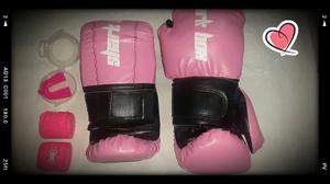 Oferta,kit Boxeo Mujer/rosa, Guantes+guantines+bucal+vendas